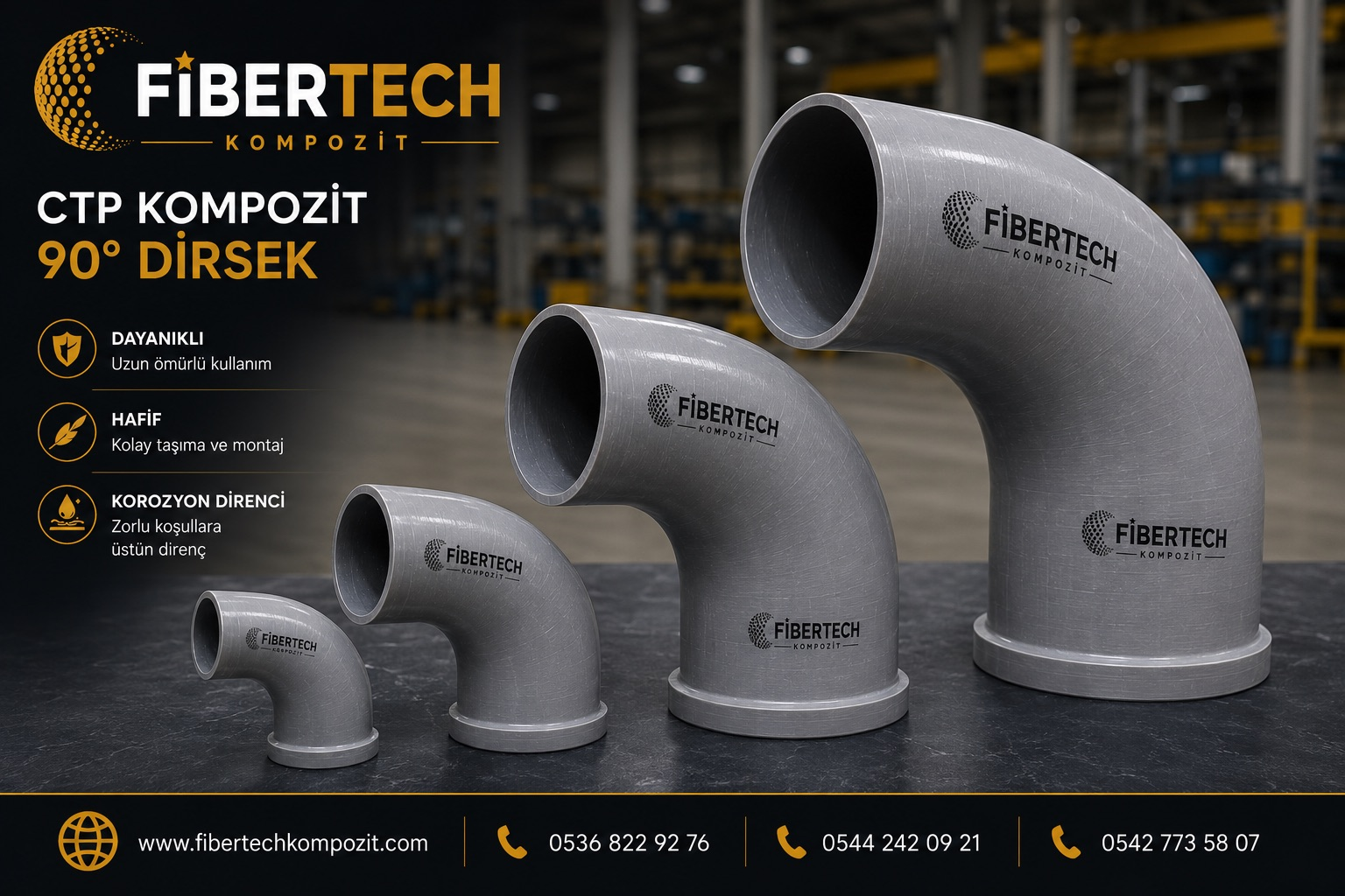 CTP Kompozit 90° Dirsek